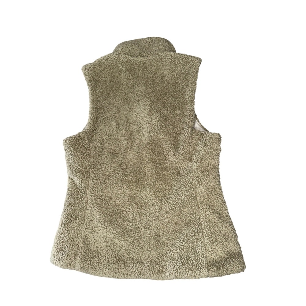 Patagonia Vest Women's Small Tan Los Gatos Sherpa Fleece Pockets Full Zip - Picture 6 of 7